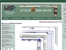 Tablet Screenshot of legmotorizedsystems.com